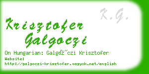 krisztofer galgoczi business card